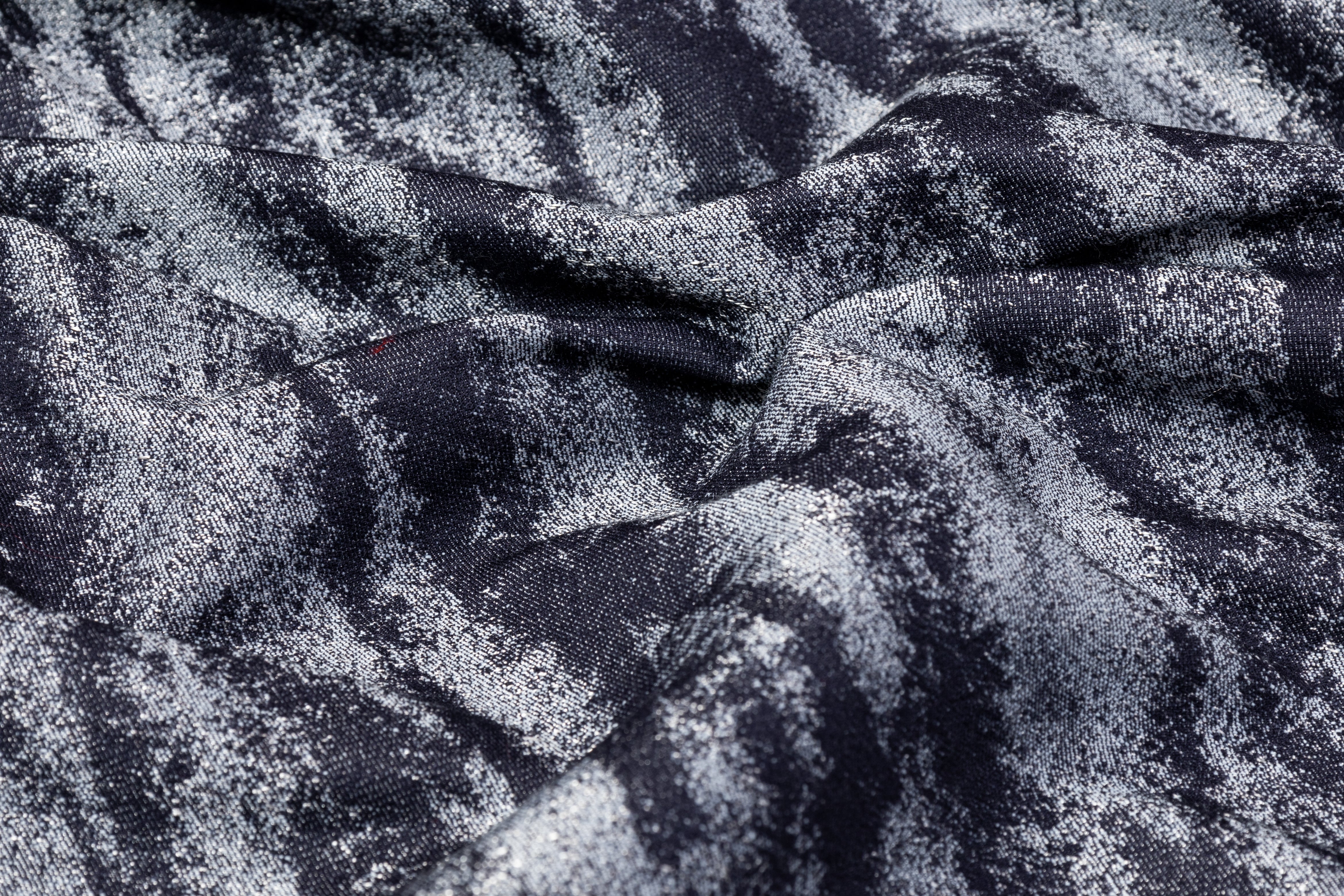 Rayon Denim Twill - Navy, Blue, Silver