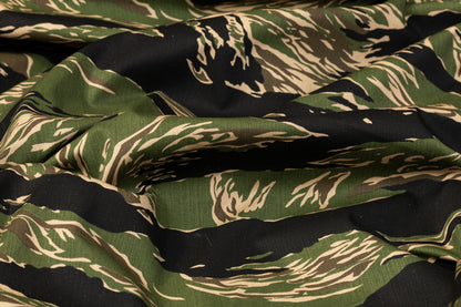 Camouflage Printed Denim - Black, Khaki