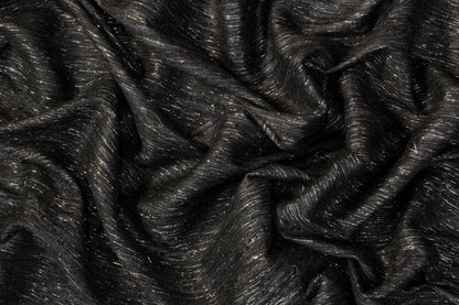 Metallic Silk - Washed Black and Silver