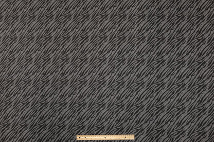 Tiger Design Jersey Knit - Gray and Black