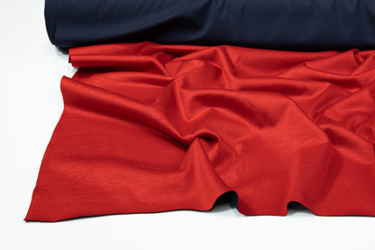 Double Faced Poly Wool Blend - Red and Navy