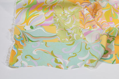 Abstract Printed Italian Viscose - Multicolor