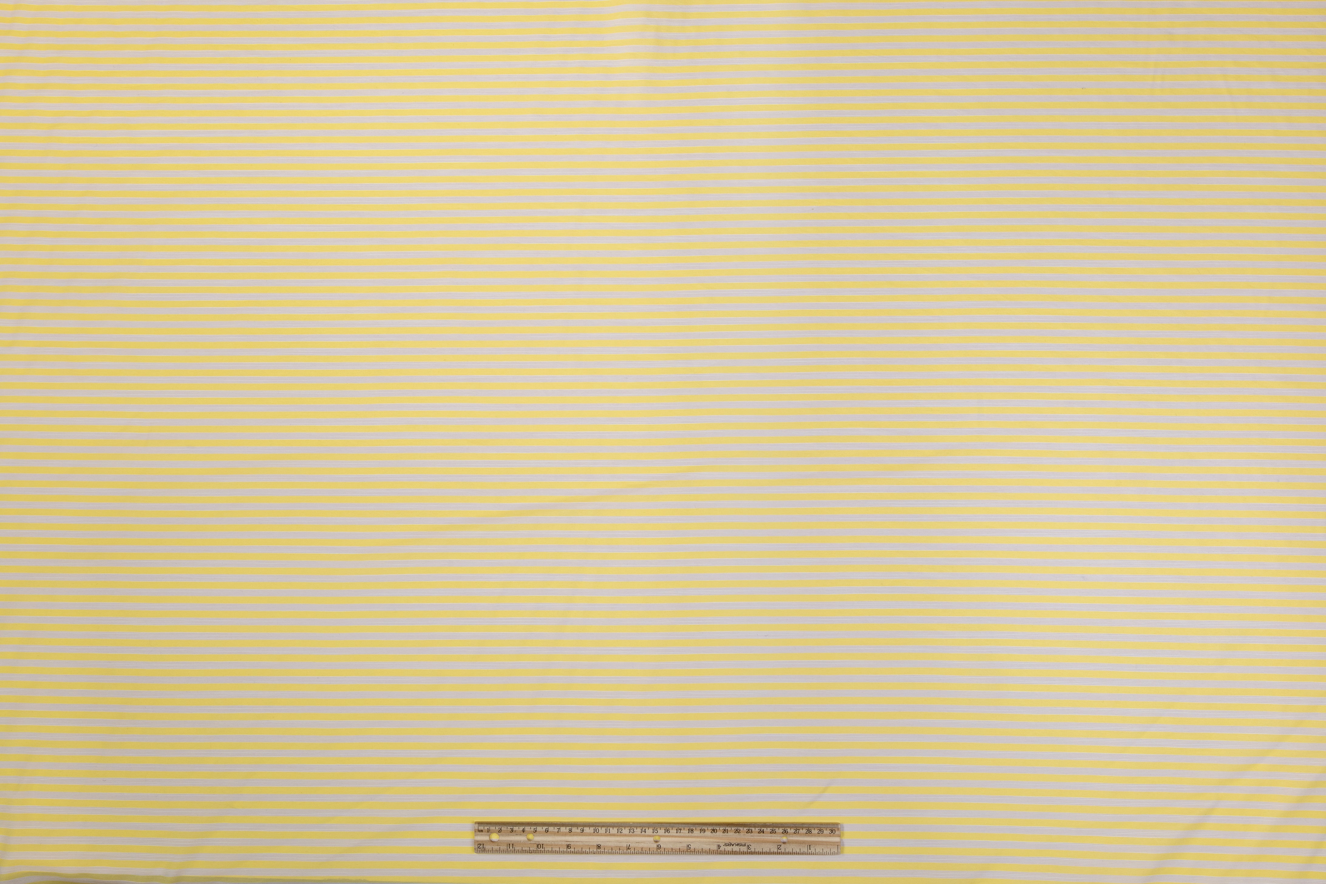 Striped Cotton - Yellow and White