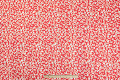 Heart Printed Italian Cotton - Red, Pink, White