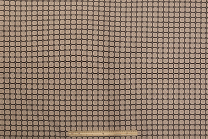 Italian Silk and Cotton Sateen - Taupe and Washed Black