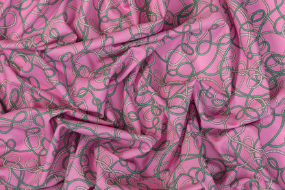 Rope Design Italian Cotton - Pink, Green, White
