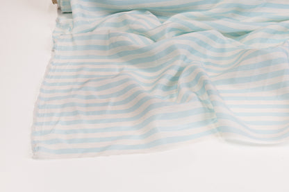 Striped Cotton - Light Blue and White