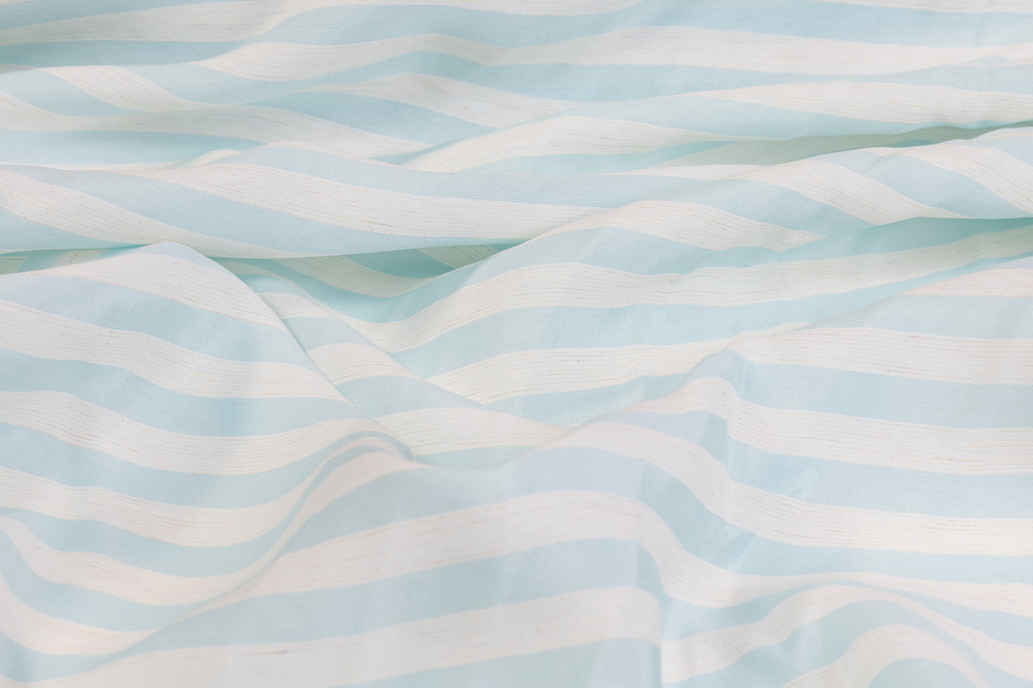 Striped Cotton - Light Blue and White