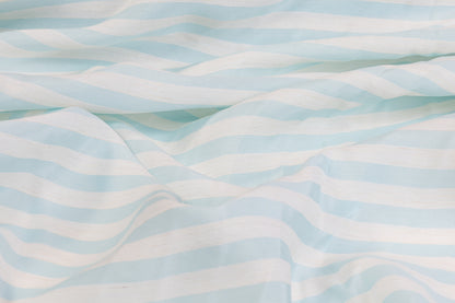 Striped Cotton - Light Blue and White