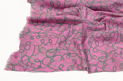 Rope Design Italian Cotton - Pink, Green, White