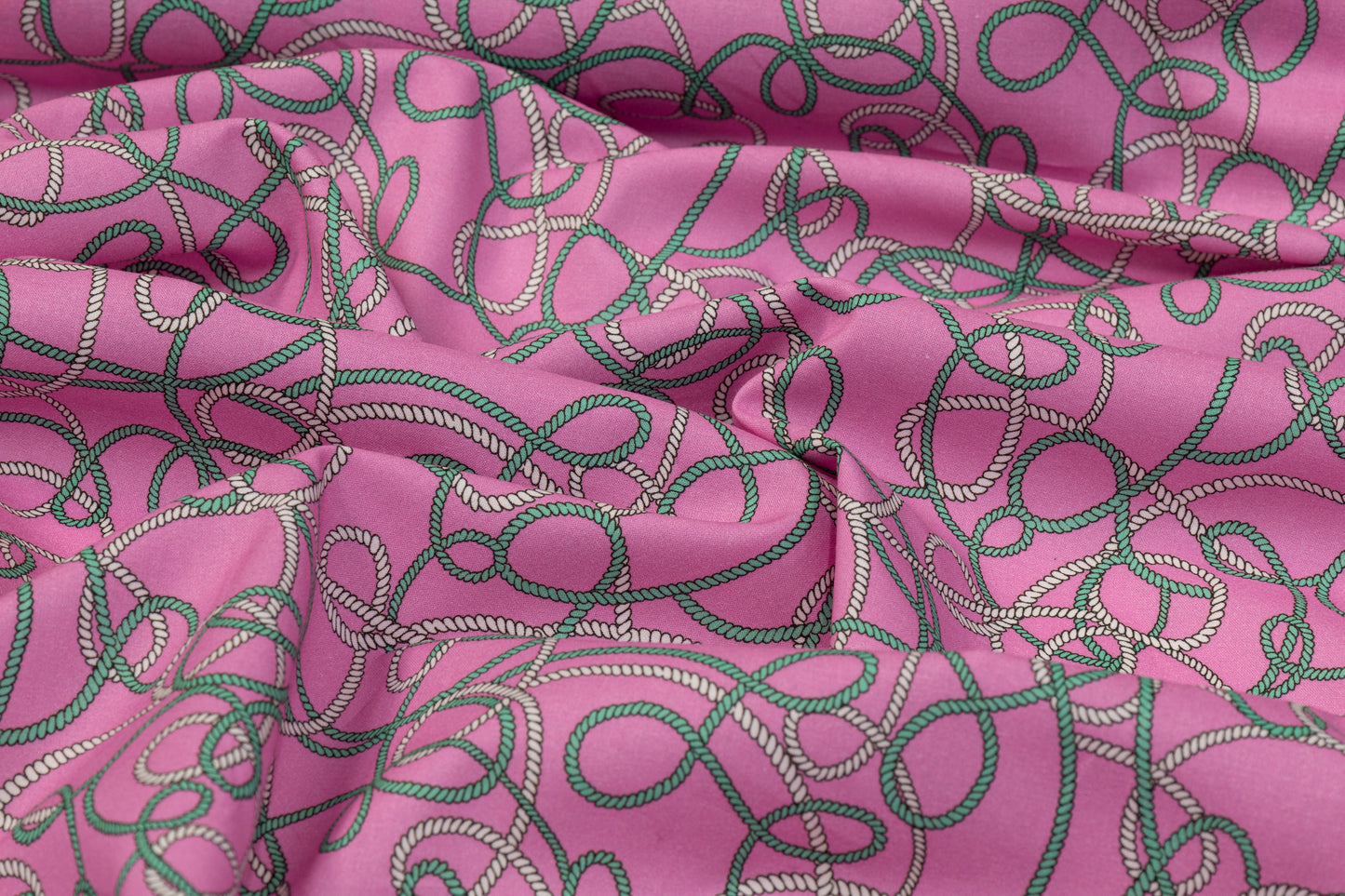 Rope Design Italian Cotton - Pink, Green, White