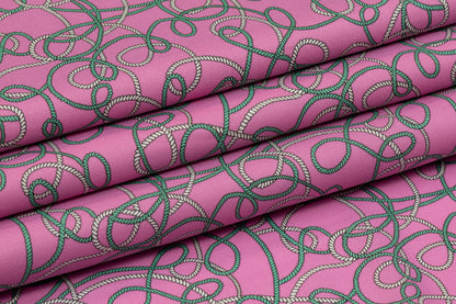 Rope Design Italian Cotton - Pink, Green, White