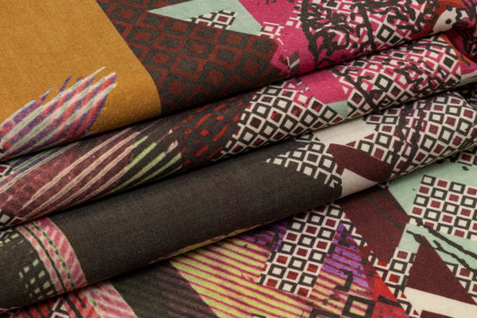 Contemporary Design Printed Italian Wool - Multicolor