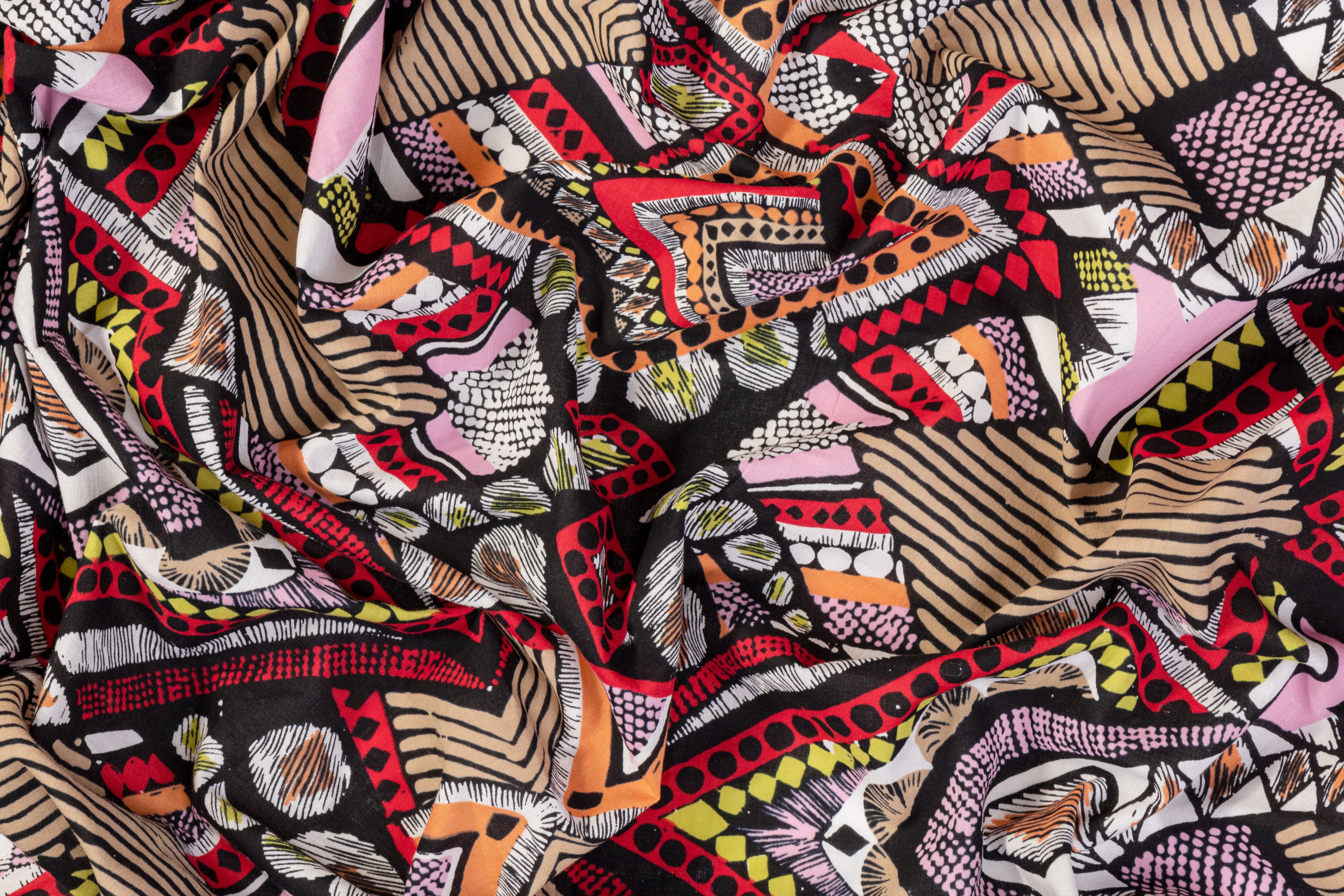 Abstract Printed Cotton - Multicolor