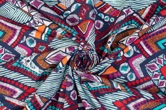 Abstract Printed Cotton - Multicolor