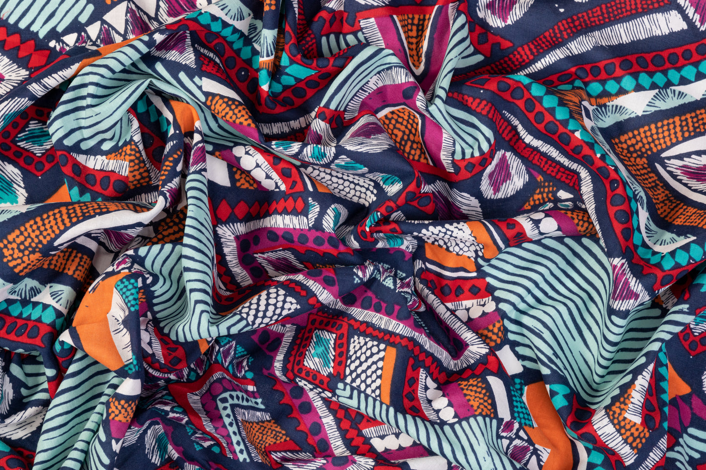 Abstract Printed Cotton - Multicolor