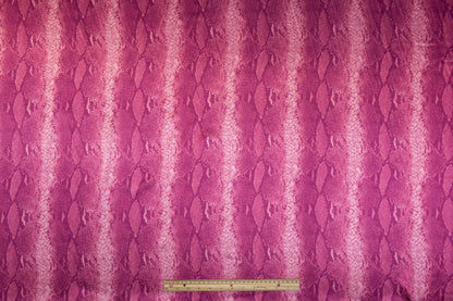 Snake Skin Polyester Charmeuse - Magenta