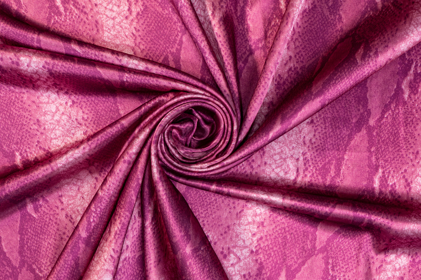 Snake Skin Polyester Charmeuse - Magenta