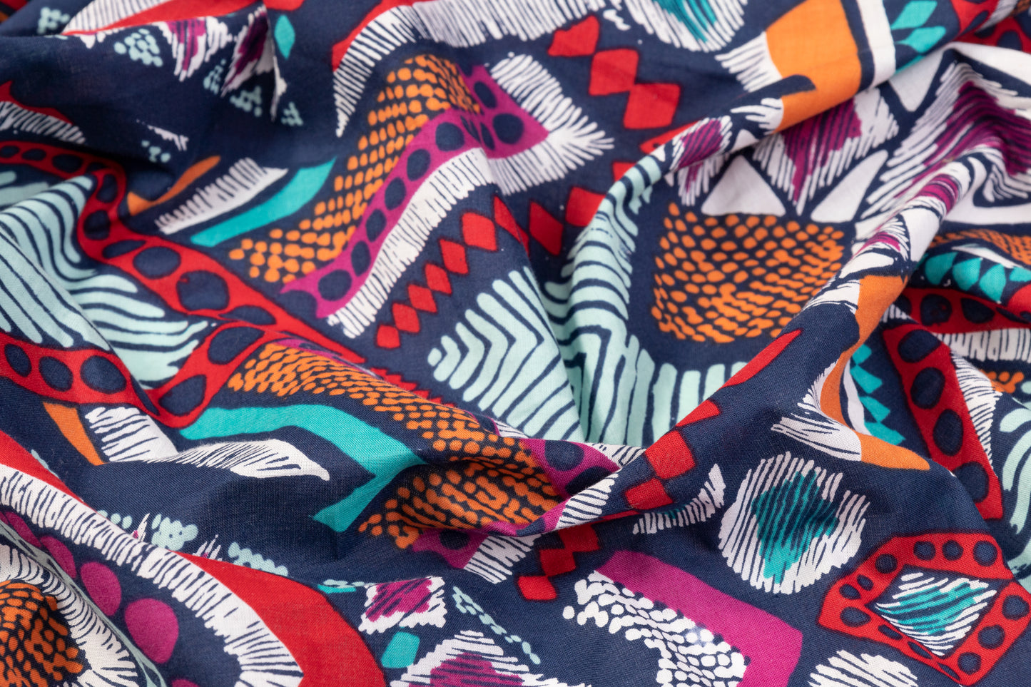 Abstract Printed Cotton - Multicolor