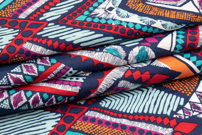 Abstract Printed Cotton - Multicolor