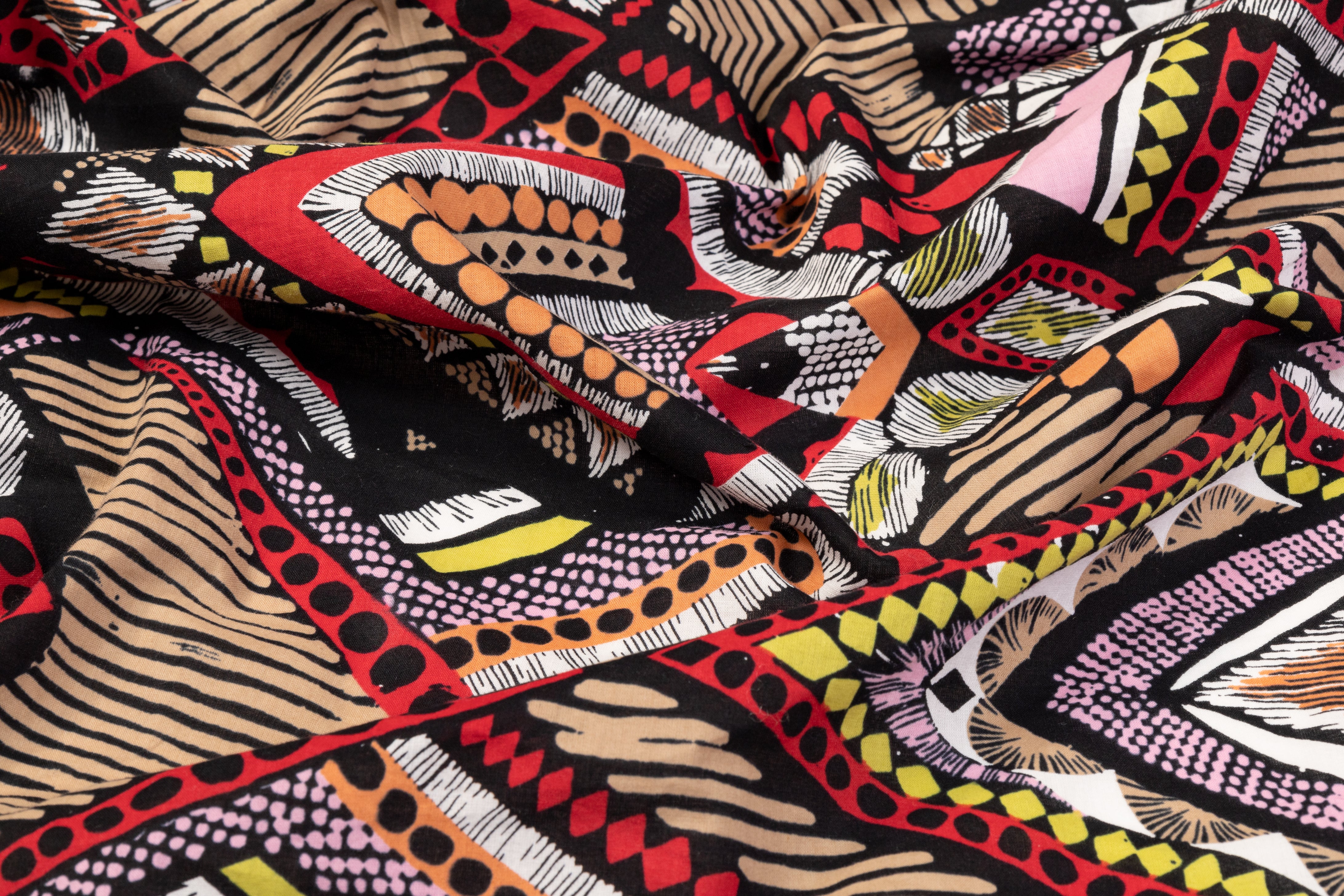 Abstract Printed Cotton - Multicolor