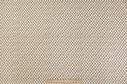 Italian Cotton Twill - Beige and Black