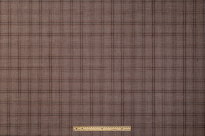 Plaid Italian Wool Suiting - Mauve