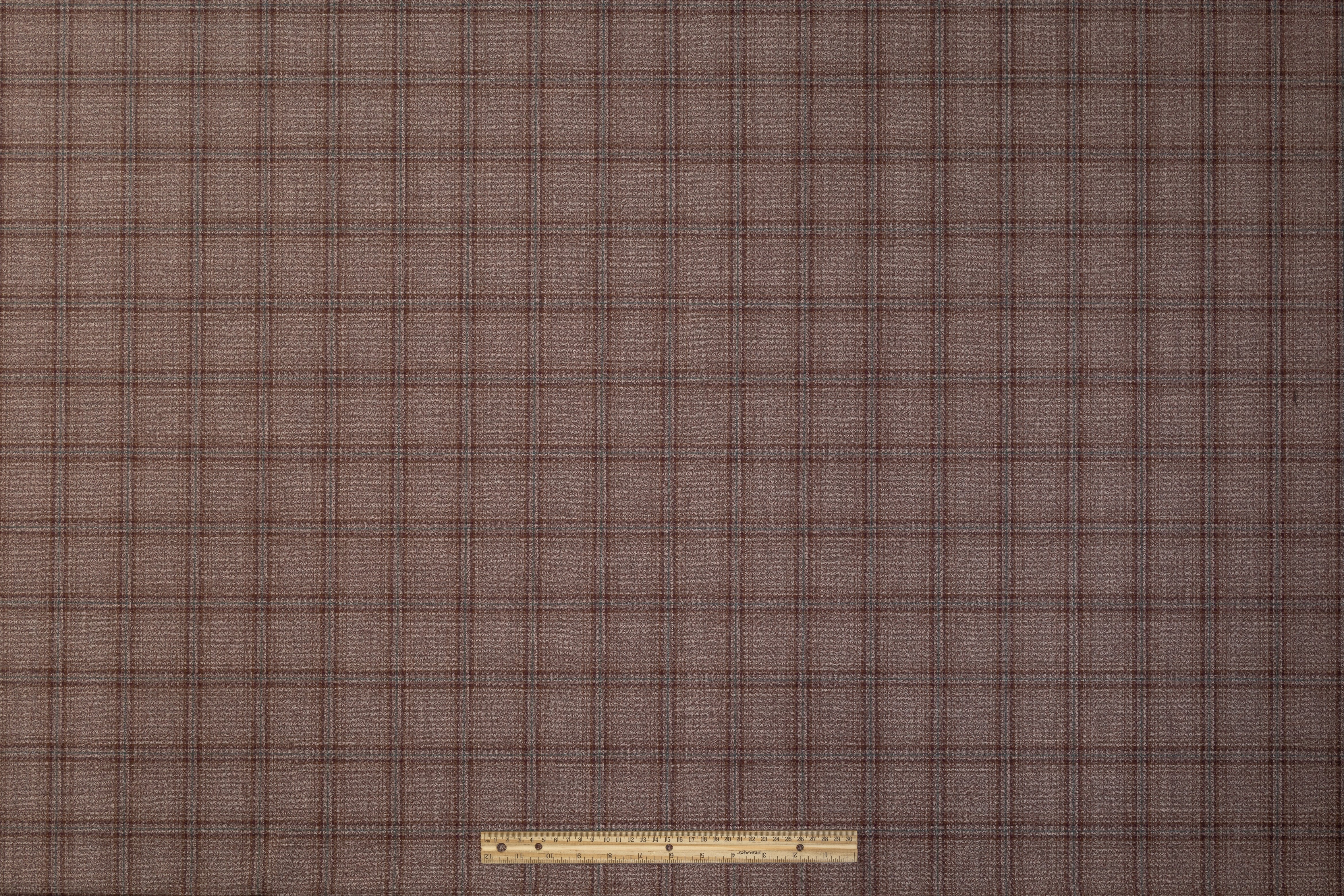 Plaid Italian Wool Suiting - Mauve