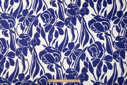 Max Mara - Floral Italian Cotton - Blue and White