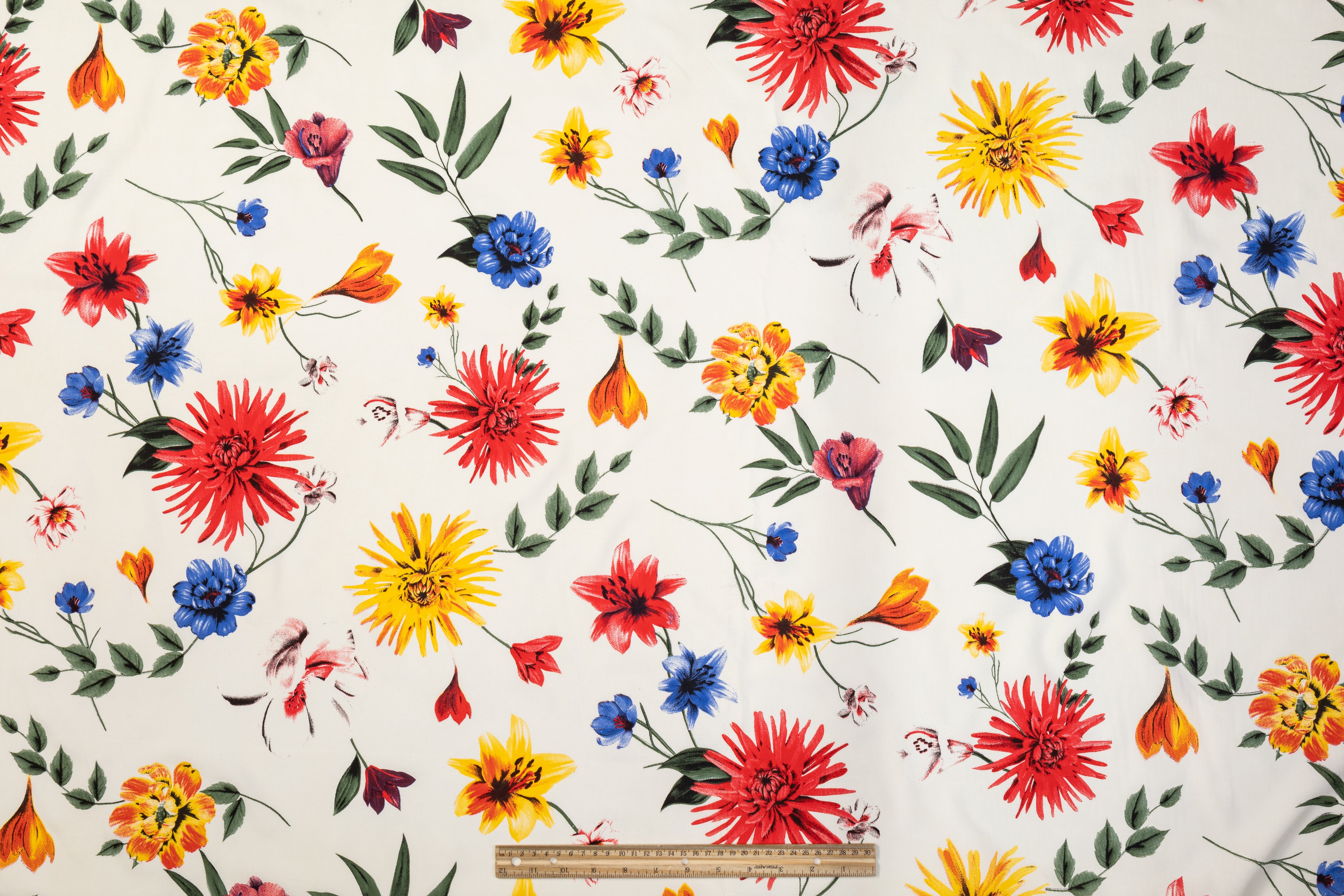 Floral Italian Viscose Cotton Blend - Multicolor