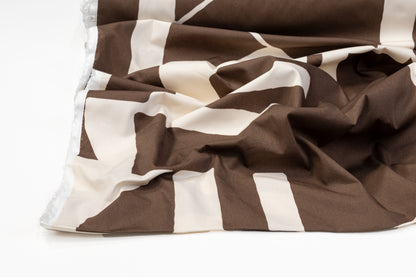 Max Mara - Abstract Italian Cotton - Brown and Beige