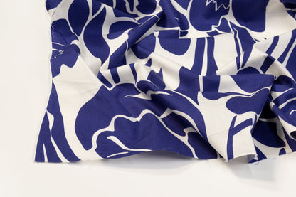 Max Mara - Floral Italian Cotton - Blue and White