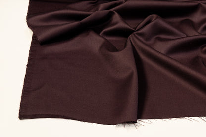 Heavy Italian Wool Sateen - Burgundy