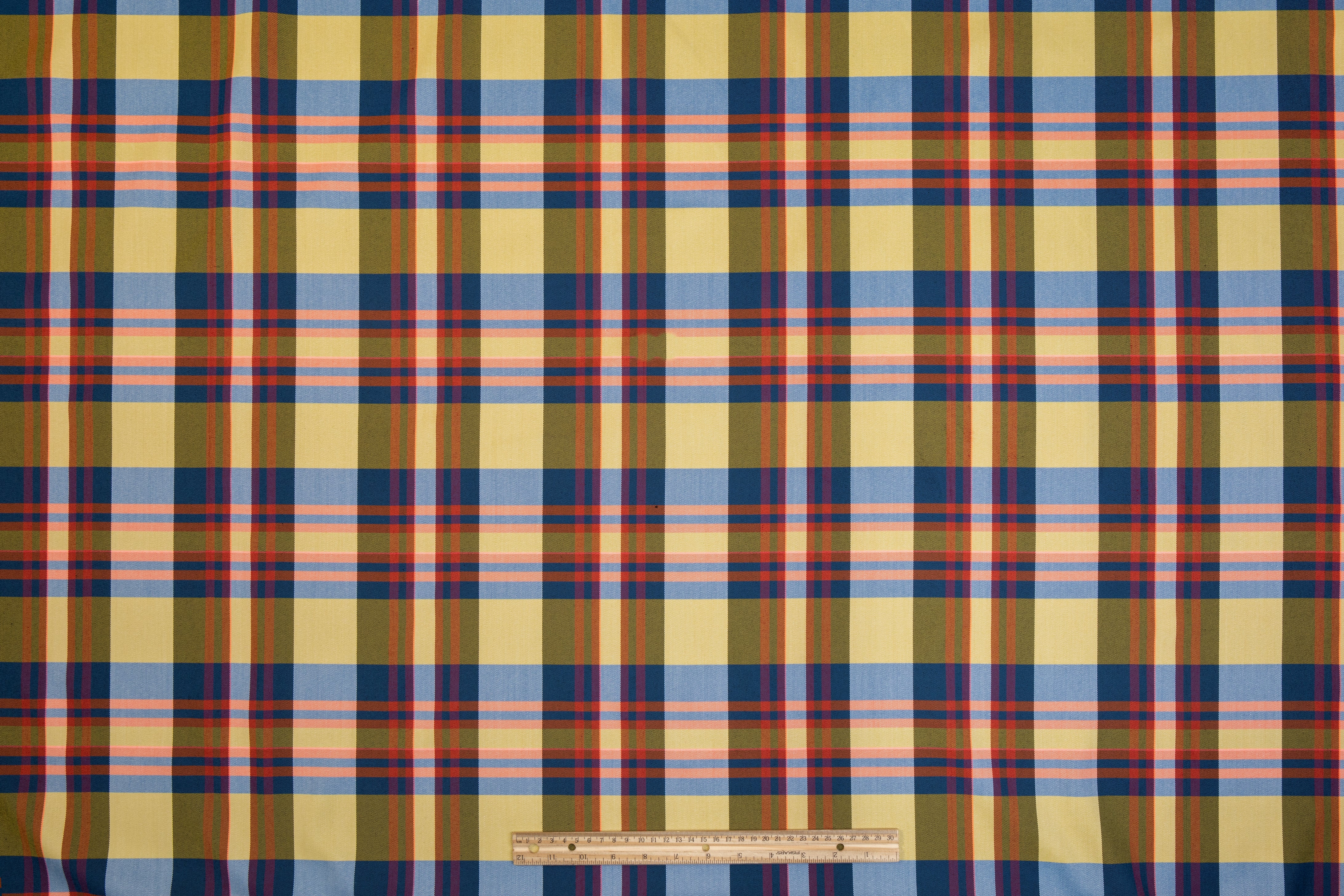 Plaid Italian Poly Twill - Multicolor