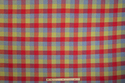 Plaid Italian Wool Coating - Multicolor