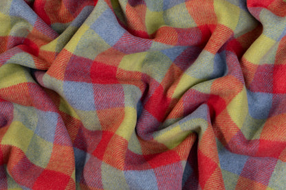 Plaid Italian Wool Coating - Multicolor