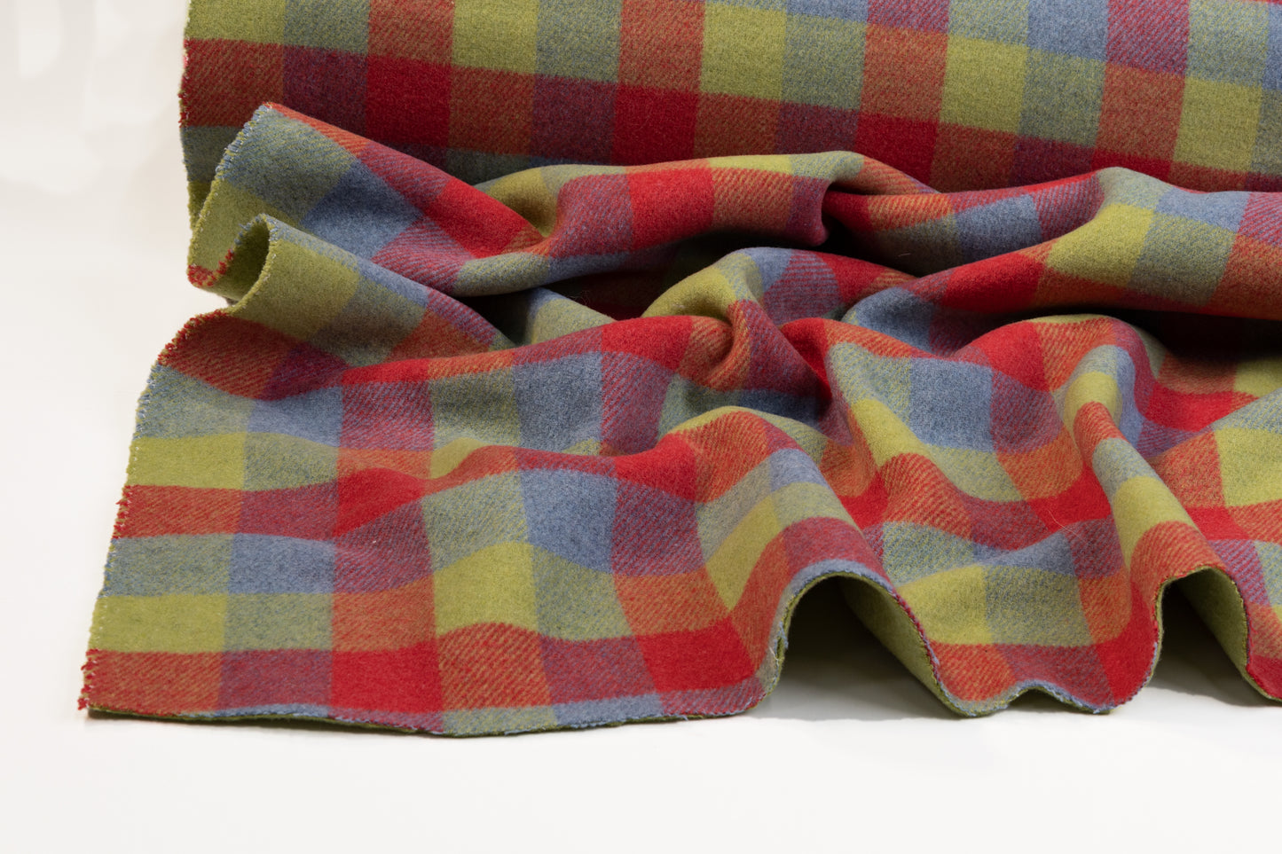 Plaid Italian Wool Coating - Multicolor