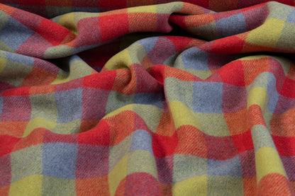 Plaid Italian Wool Coating - Multicolor