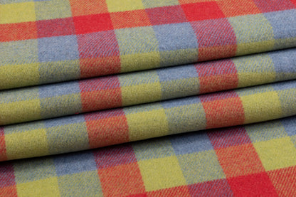 Plaid Italian Wool Coating - Multicolor