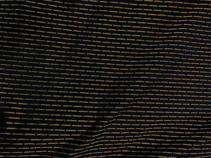 Metallic Black and Gold Segmented Striped Light-Weight Brocade - Prime Fabrics