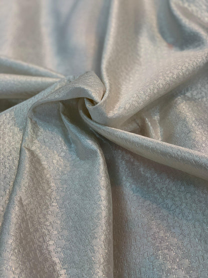 Textured Silver Metallic Brocade - Prime Fabrics
