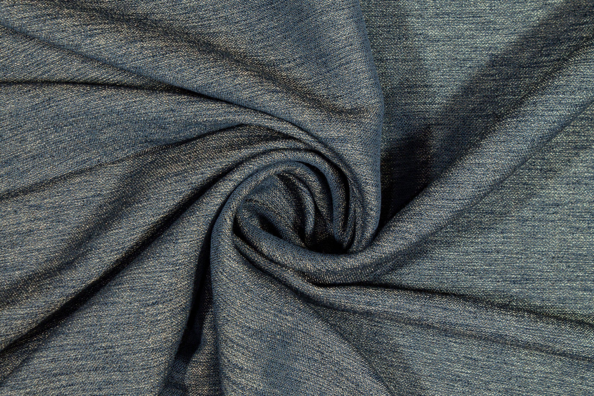 Teal and Gold Metallic Wool Blend Suiting - Prime Fabrics