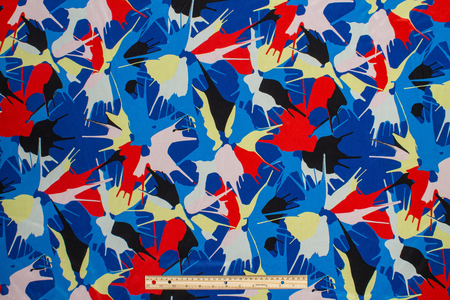 Multicolor Paint Splatter Silk Crepe De Chine - Prime Fabrics