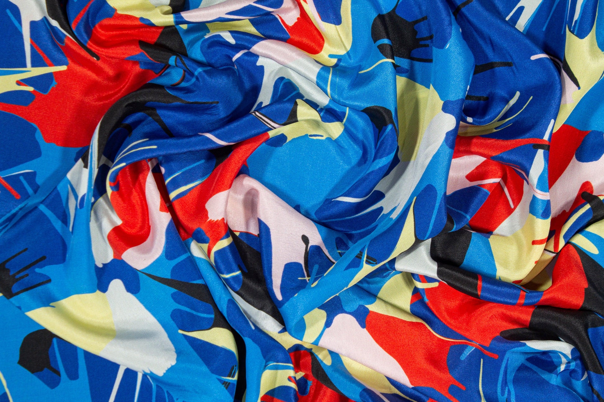 Multicolor Paint Splatter Silk Crepe De Chine - Prime Fabrics