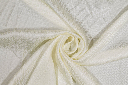 Lightweight Silk Jacquard - Ivory - Prime Fabrics