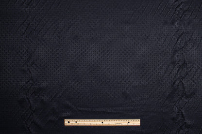 Lightweight Silk Jacquard - Navy Blue - Prime Fabrics