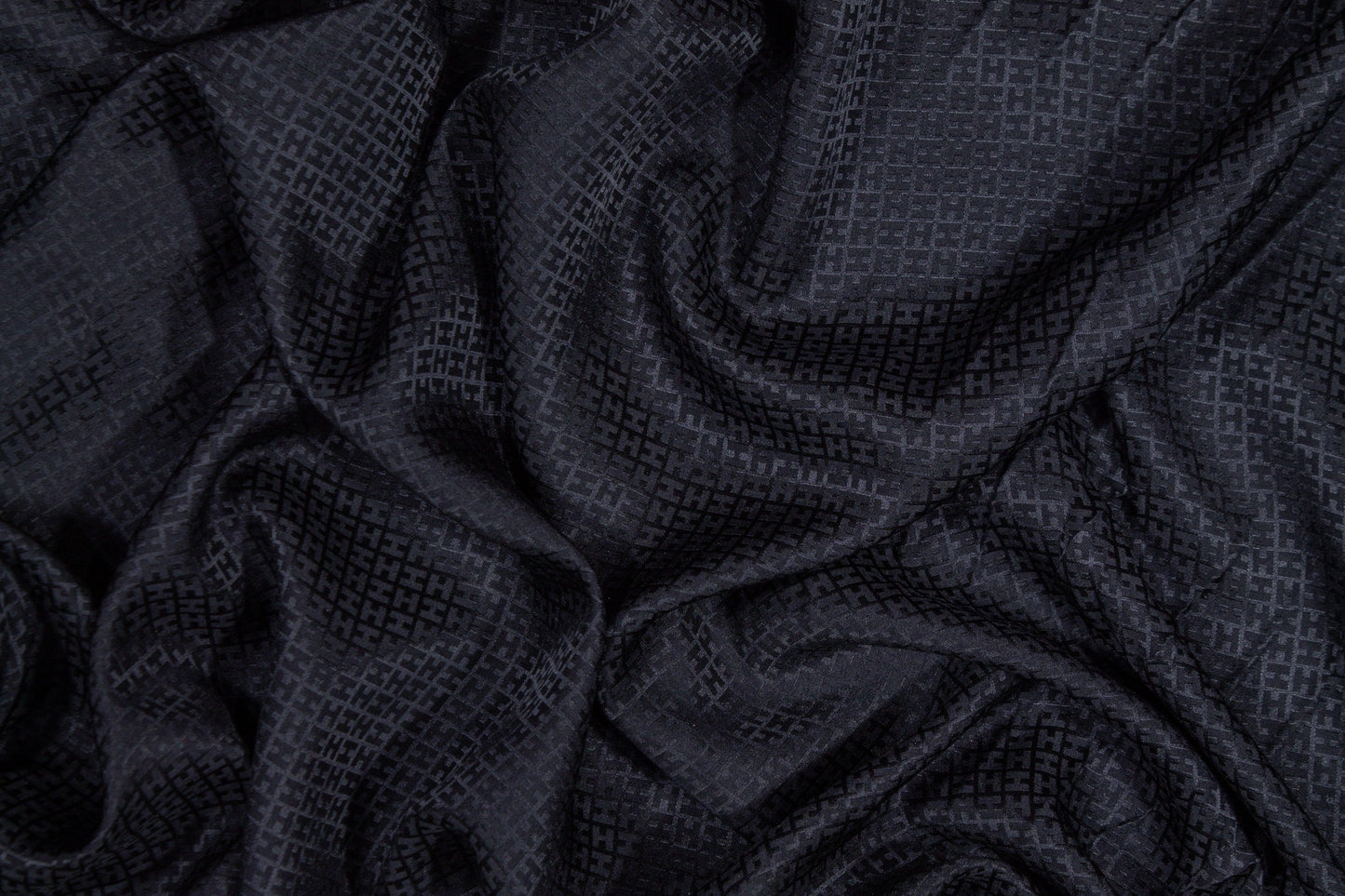 Lightweight Silk Jacquard - Navy Blue - Prime Fabrics