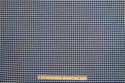 Double Faced Gingham Check Wool Coating - Prime Fabrics