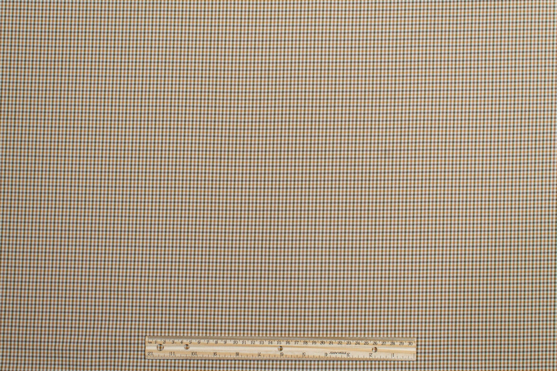 Tan Checked Cotton Twill - Prime Fabrics