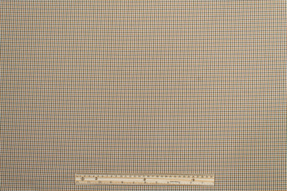 Tan Checked Cotton Twill - Prime Fabrics